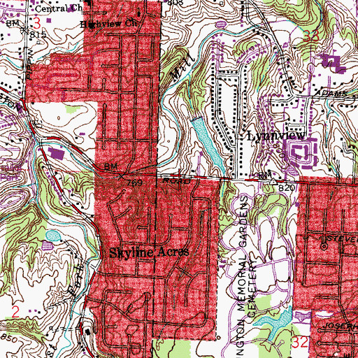 Topographic Map of New Community Baptist Church, OH