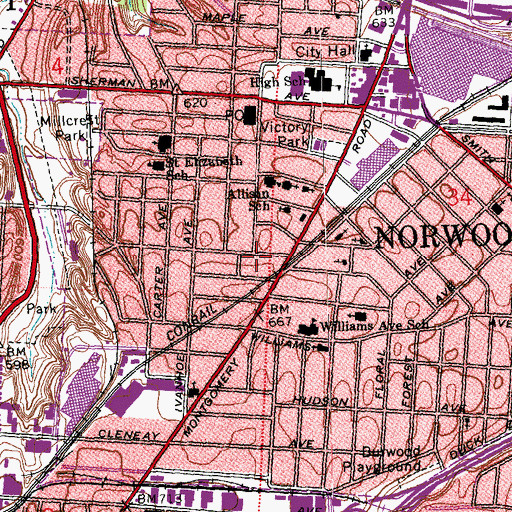 Topographic Map of New Testament Baptist Church, OH