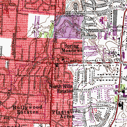 Topographic Map of Northern Hills Bible Chapel, OH