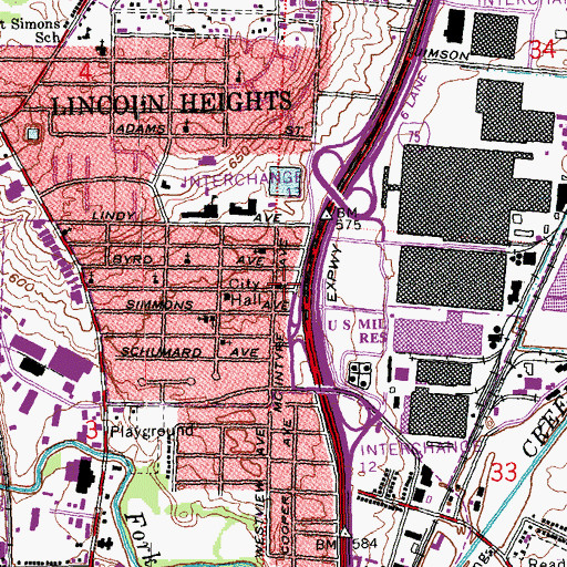 Topographic Map of Revealed Holiness House of God, OH