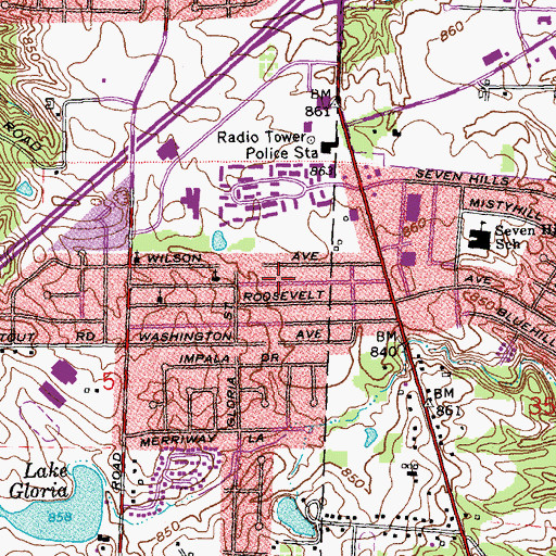 Topographic Map of Southland Missionary Baptist Church, OH