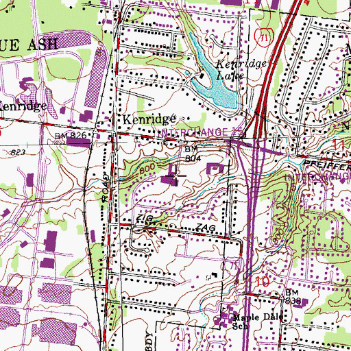 Topographic Map of Ursuline Academy, OH