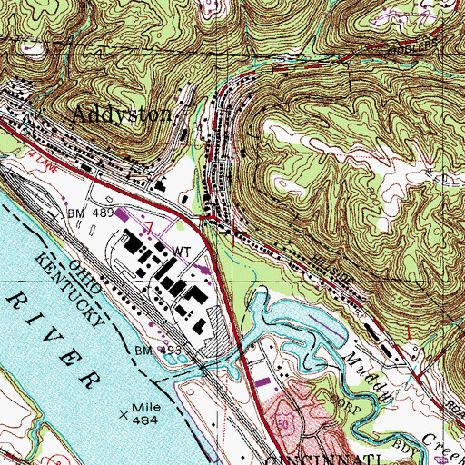 Topographic Map of Victory Baptist Church, OH