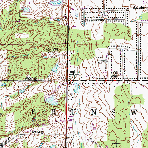 Topographic Map of Laurel Square Shopping Center, OH