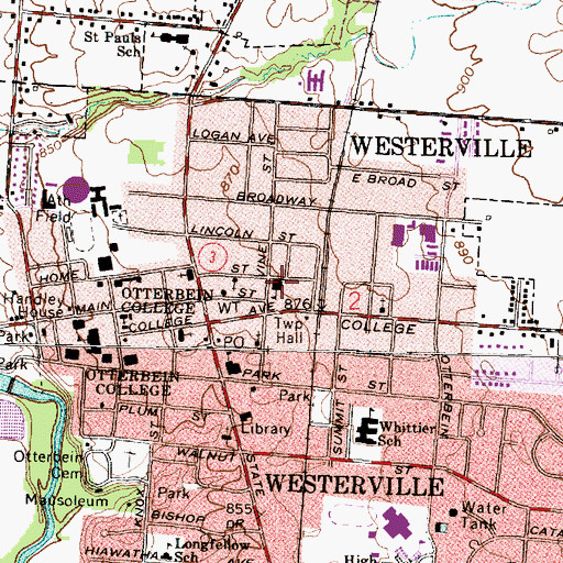Topographic Map of Emerson Elementary School, OH