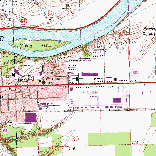 Topographic Map of Papaik Shopping Center, OH