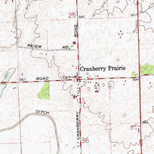 Topographic Map of Saint Francis Catholic Church, OH
