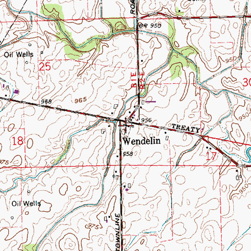 Topographic Map of Saint Wendelin Church, OH