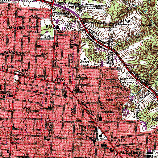 Topographic Map of Cheviot Church of God, OH