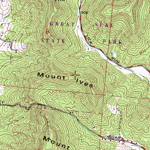 Topographic Map of Mount Ives, OH