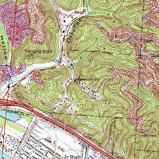 Topographic Map of Apostolic Church, OH