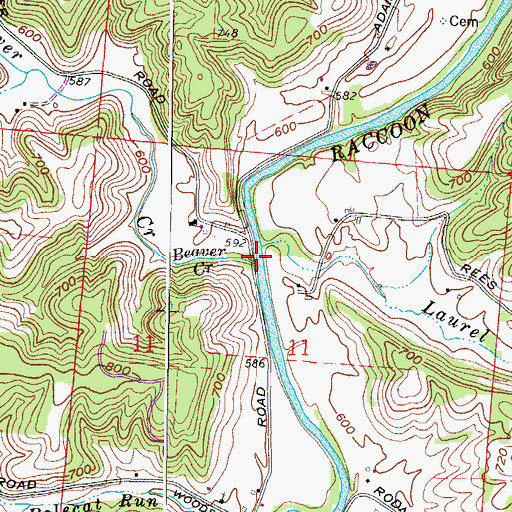 Topographic Map of Beaver Creek, OH
