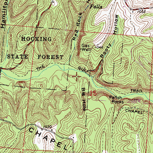 Topographic Map of Big Hole, OH