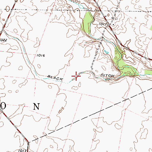 Topographic Map of Black Ditch, OH