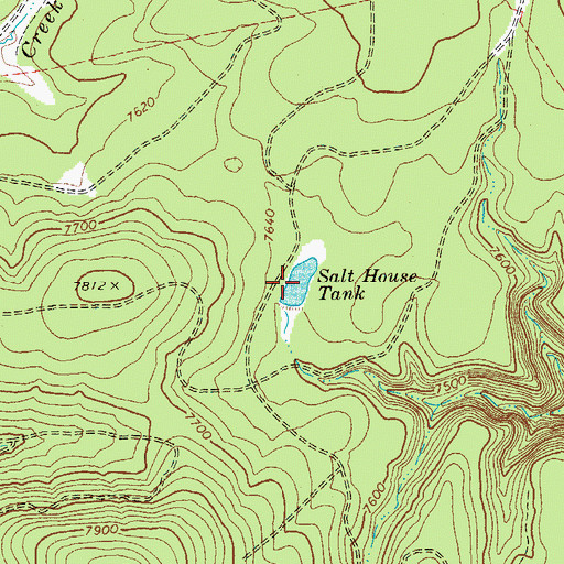 Topographic Map of Salt House Tank, AZ