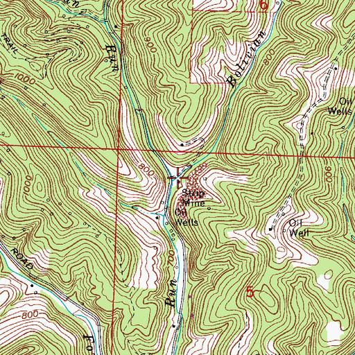 Topographic Map of Bolivian Run, OH