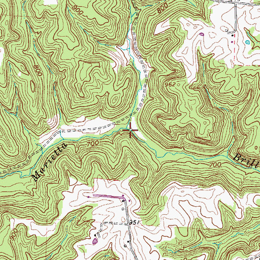 Topographic Map of Brill Run, OH