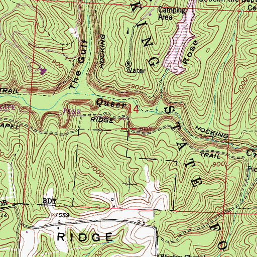 Topographic Map of Chapel Ridge Trail, OH