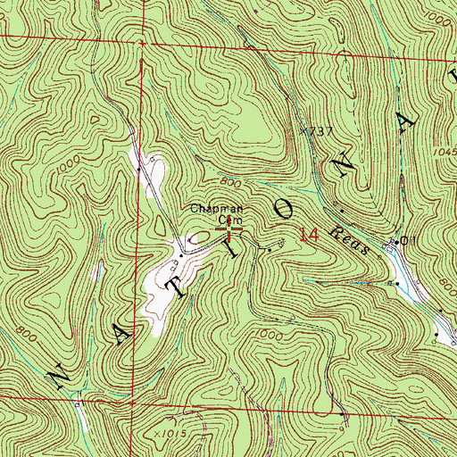Topographic Map of Chapman Cemetery, OH