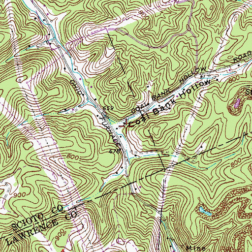 Topographic Map of Coal Bank Hollow, OH