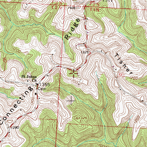 Topographic Map of Connecting Ridge, OH