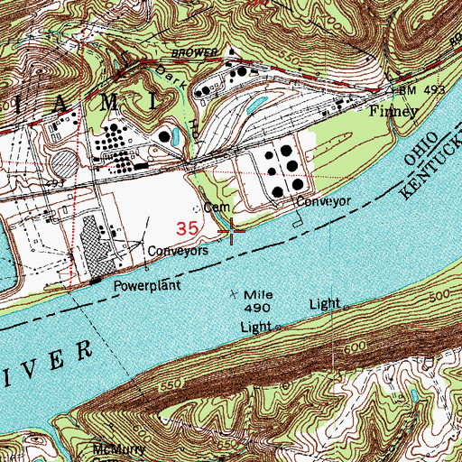 Topographic Map of Dark Hollow, OH