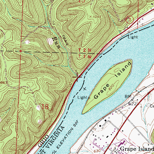Topographic Map of Davis Run, OH