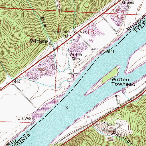 Topographic Map of Deadhorse Run, OH