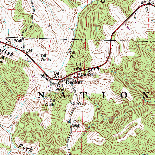 Topographic Map of Decker, OH