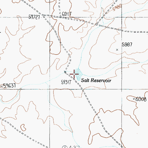 Topographic Map of Salt Reservoir, AZ