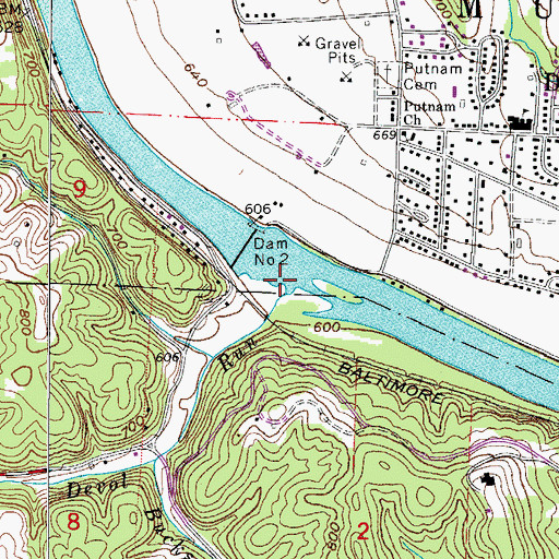 Topographic Map of Devol Run, OH