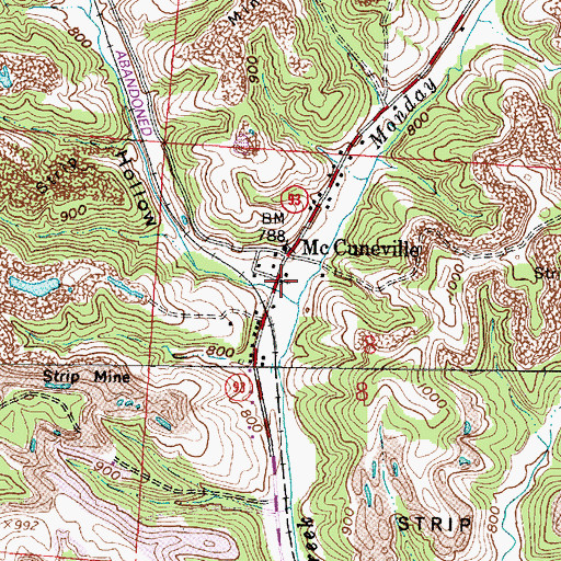 Topographic Map of Dixie Hollow, OH