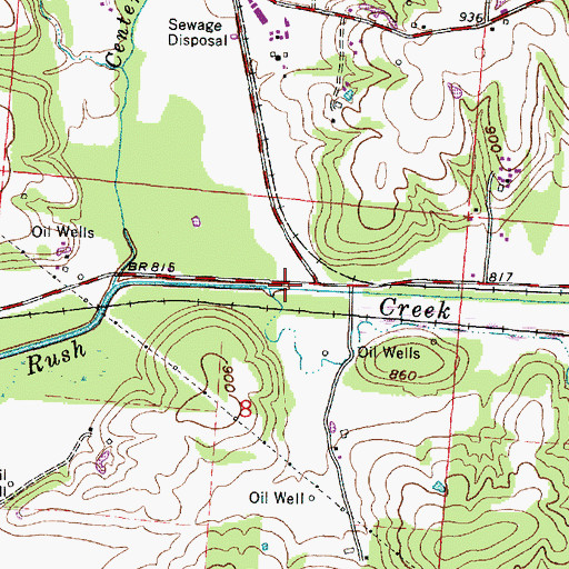 Topographic Map of Dry Run, OH