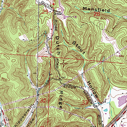 Topographic Map of Dutch Ridge, OH