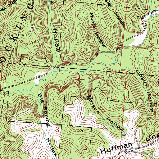 Topographic Map of Edison Hollow, OH