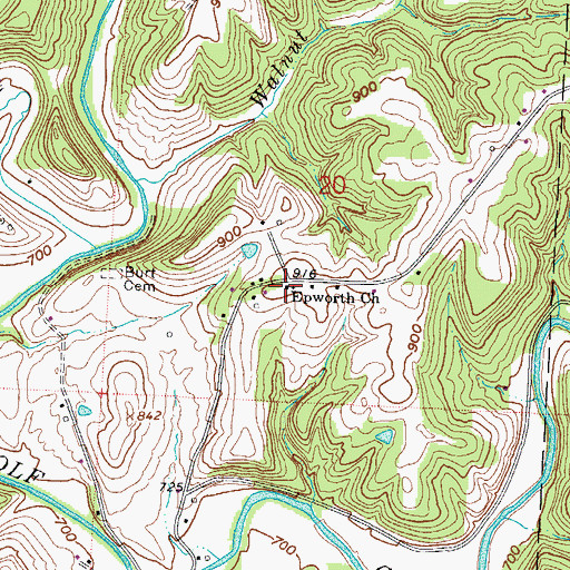 Topographic Map of Epworth Church, OH