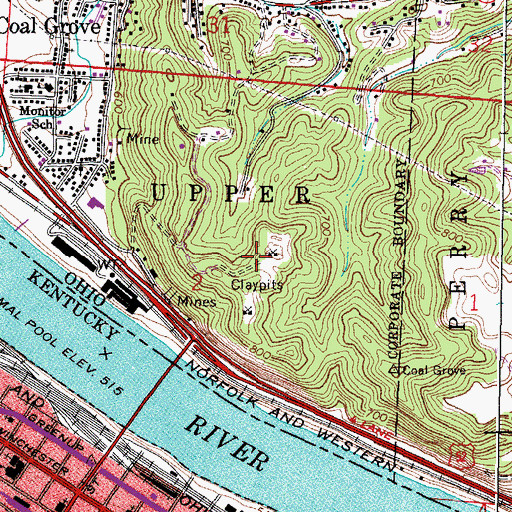 Topographic Map of Etna Mission, OH