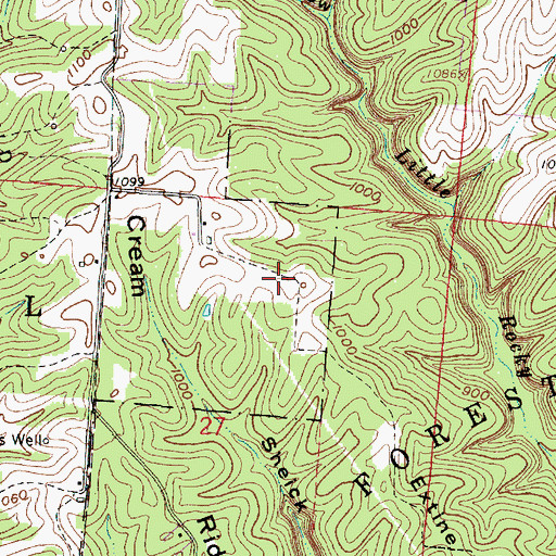 Topographic Map of Extine Hill, OH