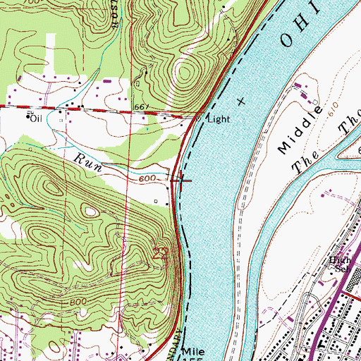 Topographic Map of Ferguson Run, OH