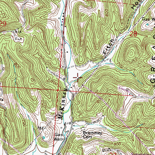 Topographic Map of Fitch Hollow, OH
