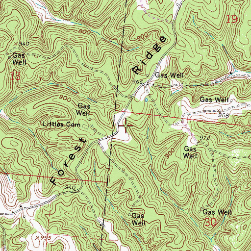 Topographic Map of Forest Ridge, OH