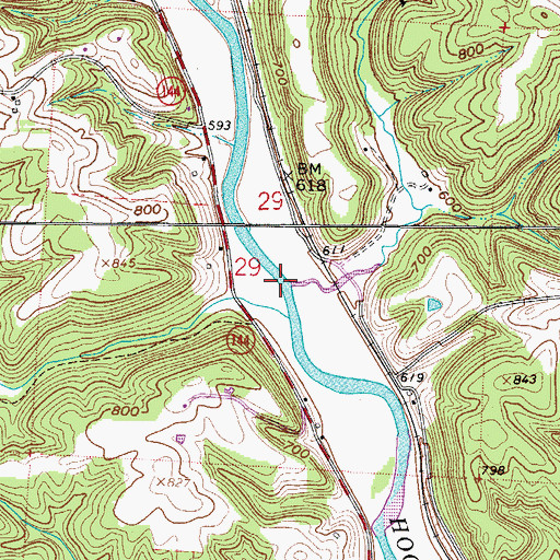 Topographic Map of Frost Run, OH