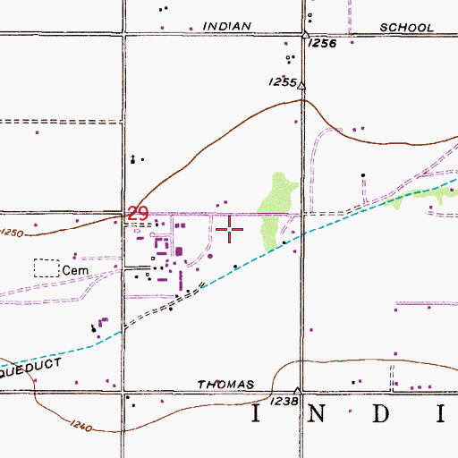 Topographic Map of Salt River Pima - Maricopa Indian Community Health Center, AZ