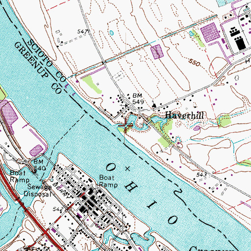 Topographic Map of Gervais Run, OH
