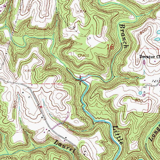 Topographic Map of Gilbert Run, OH