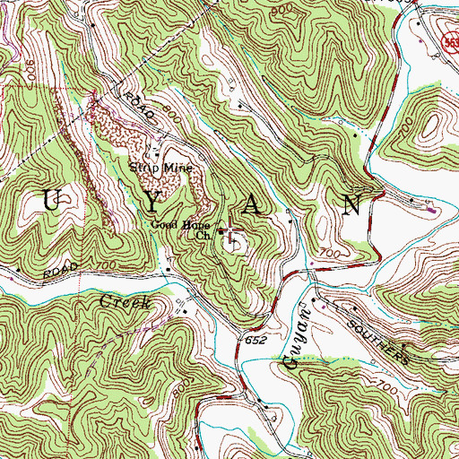 Topographic Map of Good Hope Church, OH