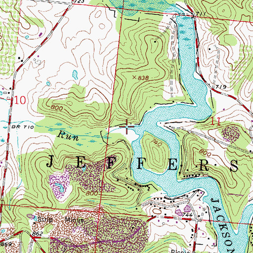 Topographic Map of Hewitt Run, OH
