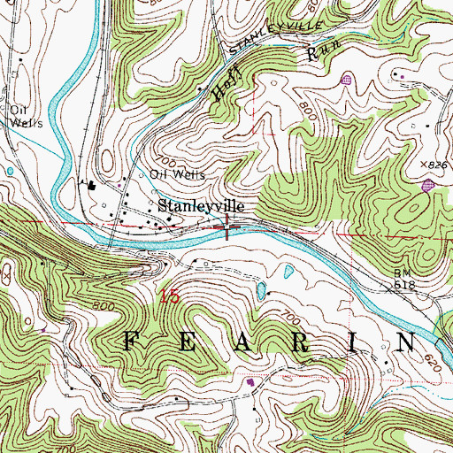 Topographic Map of Hoff Run, OH