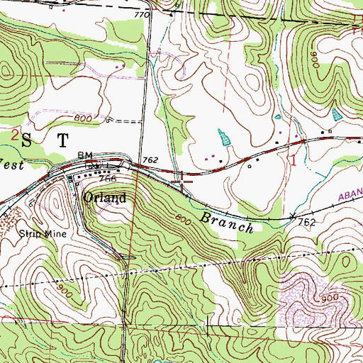 Topographic Map of Honey Fork, OH