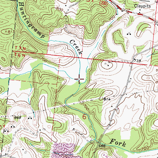 Topographic Map of Huntingcamp Creek, OH